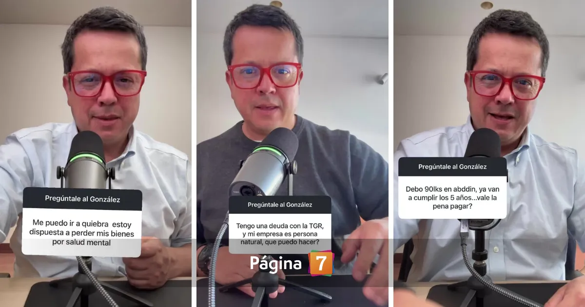 Iván González answering “Pregúntale al González” questions about debt
