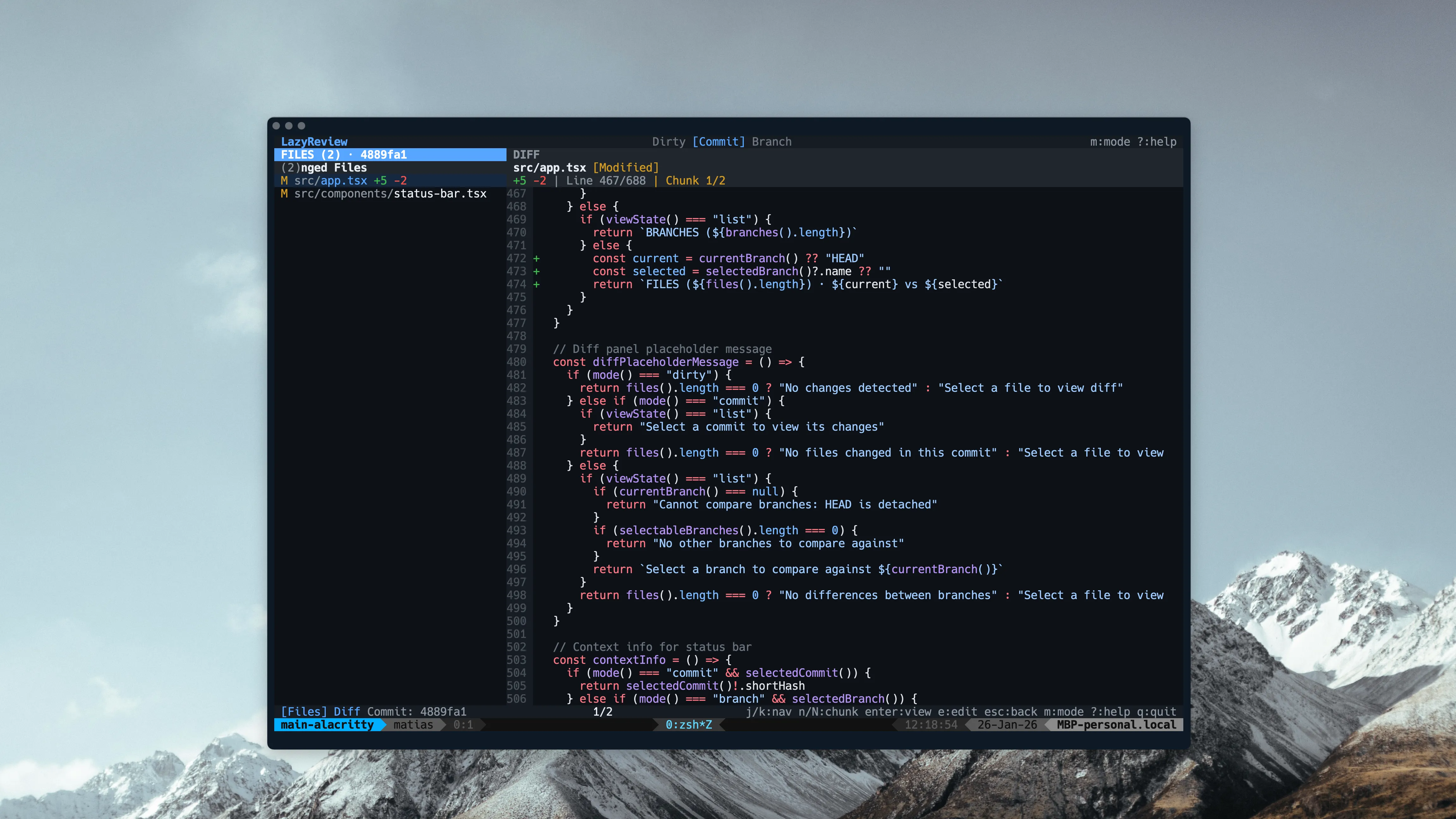 LazyReview screenshot